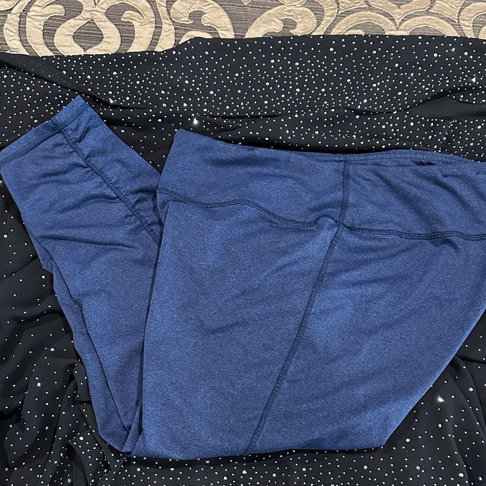 Blue Capri Leggings